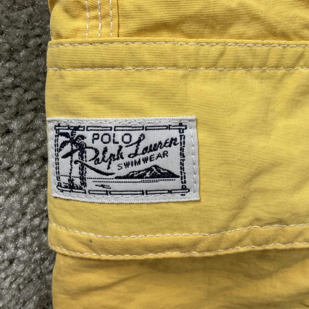 Polo Ralph Lauren‎ Swim Trunks Mens XL YellowBoard Shorts Cargo Pocket